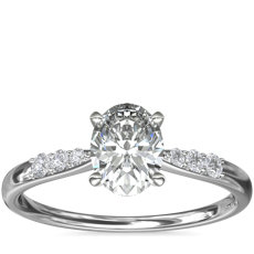 Petite Diamond Engagement Ring in 18k White Gold (1/10 ct. tw.)